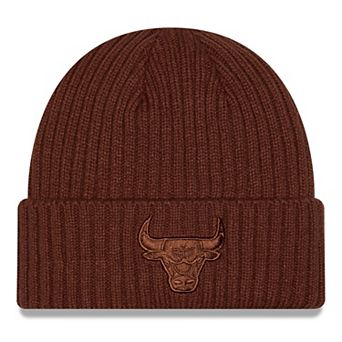 Men's New Era Brown Chicago Bulls Color Pack Cuffed Knit Hat