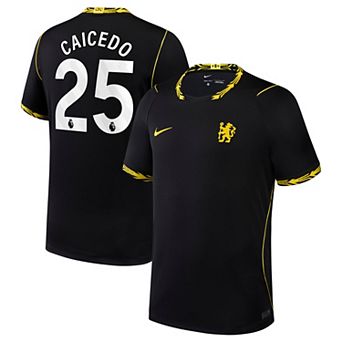 Men's Nike Mois̩s Caicedo Black Chelsea 2026/27 Away Stadium Replica Jersey