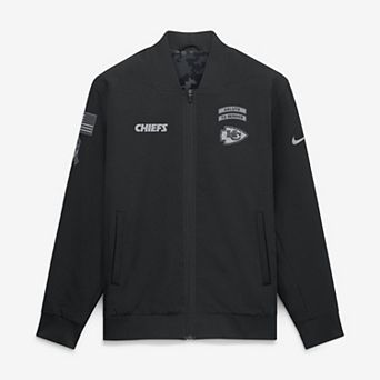 Men's Nike Black Kansas City Chiefs 2026 Salute to Service Sideline Full-Zip Bomber Jacket