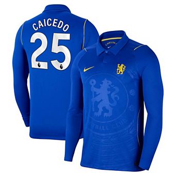Men's Nike Mois̩s Caicedo Blue Chelsea 2026/27 Home Stadium Replica Long Sleeve Jersey
