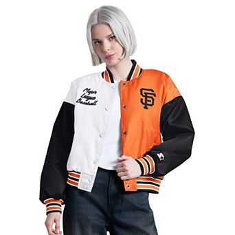 Women's Starter White San Francisco Giants Game On Full-Snap Varsity Jacket