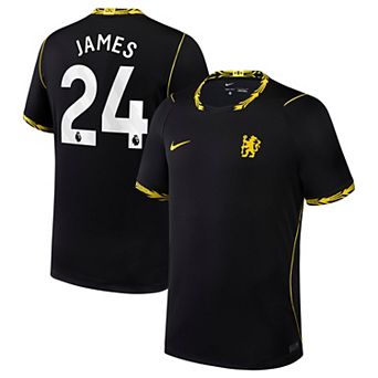 Men's Nike Reece James Black Chelsea 2026/27 Away Stadium Replica Jersey