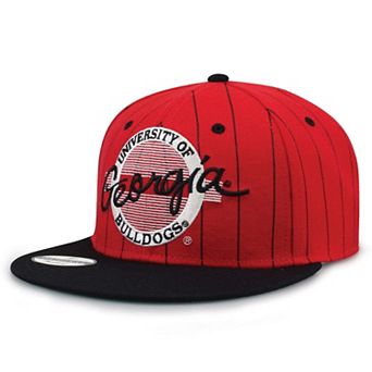 Unisex The Game Red/Black Georgia Bulldogs '90 Pinstripe Snapback Hat