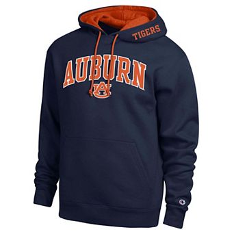 Men's Champion Navy Auburn Tigers Arch Tackle Twill Hoodie