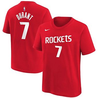 Youth Nike Kevin Durant Red Houston Rockets Icon Edition Name & Number T-Shirt