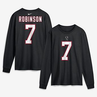 Men's Nike Bijan Robinson Black Atlanta Falcons Name & Number Long Sleeve T-Shirt