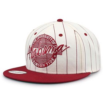 Unisex The Game White/Crimson Alabama Crimson Tide '90 Pinstripe Snapback Hat
