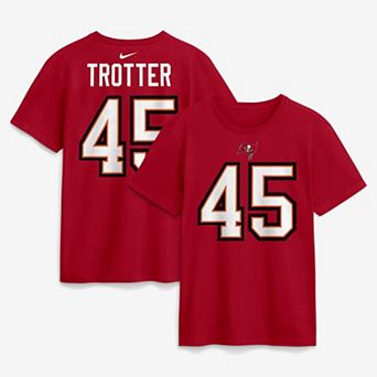Men's Nike Josiah Trotter Red Tampa Bay Buccaneers Name & Number T-Shirt