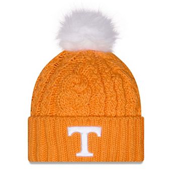 Women's New Era Tennessee Orange Tennessee Volunteers Fuzz Double Knit Hat with Pom