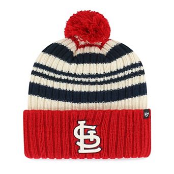 Youth '47 Red St. Louis Cardinals Snow Fort Cuffed Knit Hat with Pom