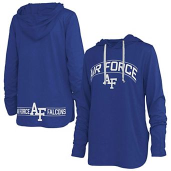 Women's Pressbox Royal Air Force Falcons Allie Long Sleeve Hooded T-Shirt