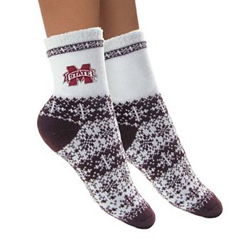 Women's ZooZatz Mississippi State Bulldogs Holiday Quarter-Length Socks