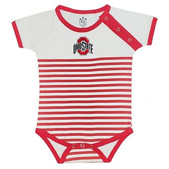 Newborn & Infant Little King Scarlet/White Ohio State Buckeyes Shoulder Snap Bodysuit