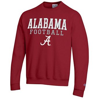 Men's Champion Crimson Alabama Crimson Tide Football Stack Sweatshirt