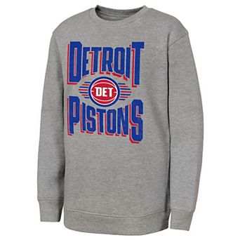 Youth Outerstuff Gray Detroit Pistons Jet Stream Sweatshirt