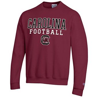 Men's Champion Garnet South Carolina Gamecocks Football Stack Sweatshirt