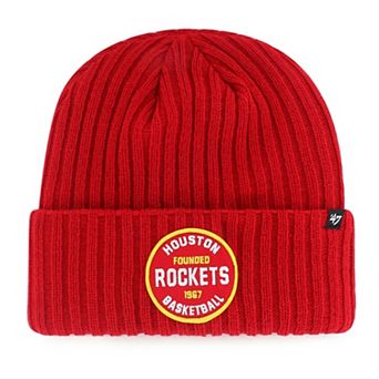 Men's '47 Red Houston Rockets Ribbed Snowdrift Cuffed Knit Hat