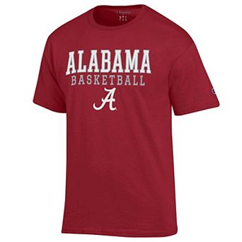 Men's Champion Crimson Alabama Crimson Tide Basketball Stack T-Shirt