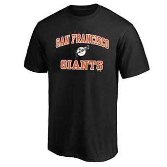 Men's Fanatics Black San Francisco Giants Big & Tall Cooperstown Collection Heart & Soul T-Shirt
