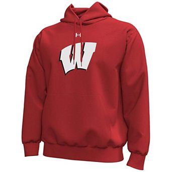 Men's Under Armour Red Wisconsin Badgers Core Icon Fleece Pullover Hoodie