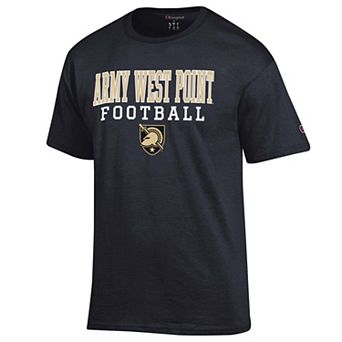 Men's Champion Black Army Black Knights Football Stack T-Shirt