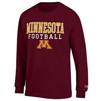 Men's Champion Maroon Minnesota Golden Gophers Football Stack Long Sleeve T-Shirt