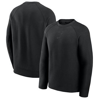 Men's Nike Black New England Patriots Tech Fleece Raglan Sweatshirt