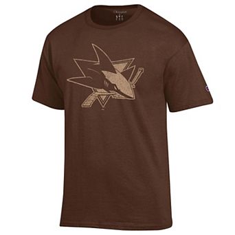 Men's Champion Brown San Jose Sharks Core Plus Jersey T-Shirt