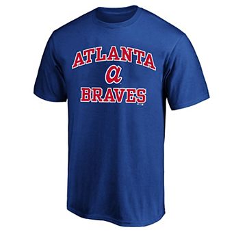 Men's Fanatics Royal Atlanta Braves Big & Tall Cooperstown Collection Heart & Soul T-Shirt