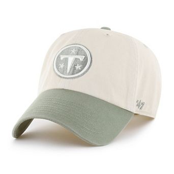 Men's '47 Natural/Green Tennessee Titans Clean Up Adjustable Hat