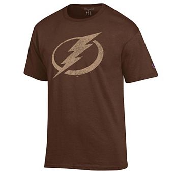 Men's Champion Brown Tampa Bay Lightning Core Plus Jersey T-Shirt
