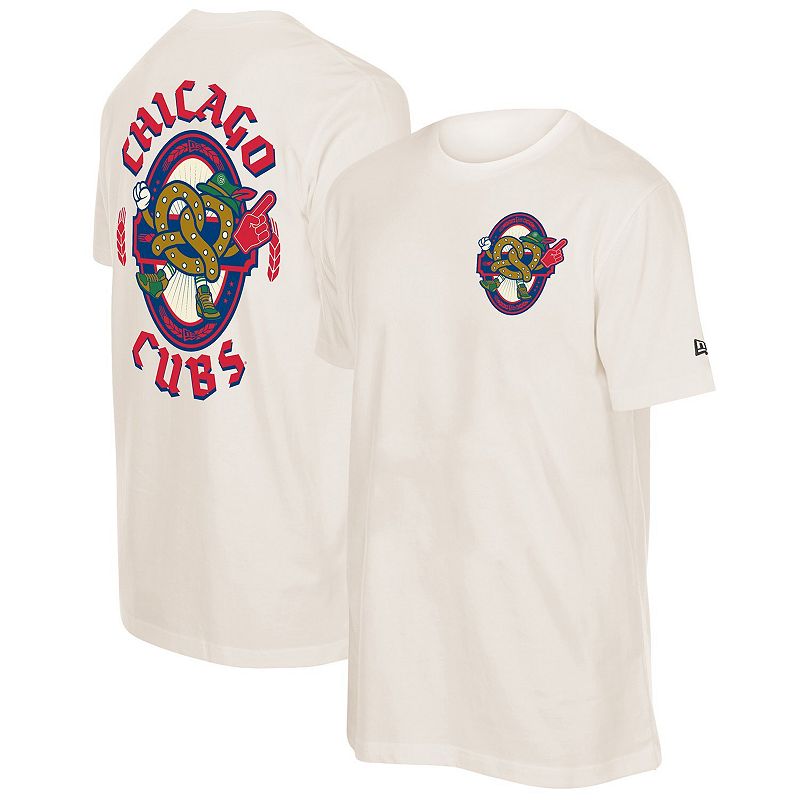 Men's New Era Natural Chicago Cubs Oktoberfest T-Shirt