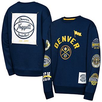 Youth Outerstuff Navy Denver Nuggets Decorated Honor Sweatshirt