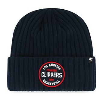 Men's '47 Navy LA Clippers Ribbed Snowdrift Cuffed Knit Hat