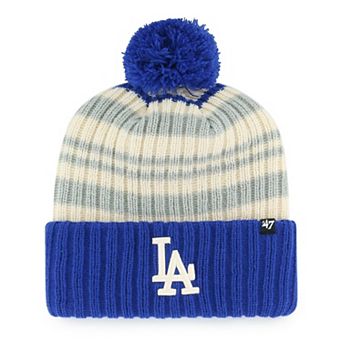 Youth '47 Royal Los Angeles Dodgers Snow Fort Cuffed Knit Hat with Pom