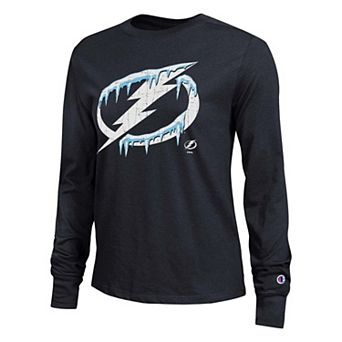 Women's Champion Black Tampa Bay Lightning Frozen Long Sleeve T-Shirt