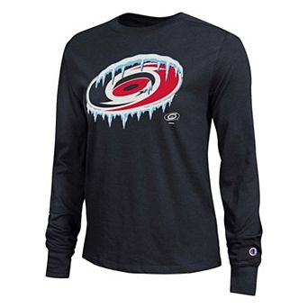 Women's Champion Black Carolina Hurricanes Frozen Long Sleeve T-Shirt