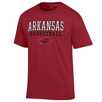 Men's Champion Cardinal Arkansas Razorbacks Basketball Stack T-Shirt
