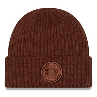 Men's New Era Brown Detroit Pistons Color Pack Cuffed Knit Hat