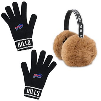 Women's WEAR by Erin Andrews Black Buffalo Bills Ear Muff & Glove Set