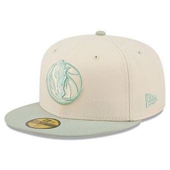 Men's New Era Cream/Light Green Dallas Mavericks Color Pack 2-Tone 59FIFTY Fitted Hat
