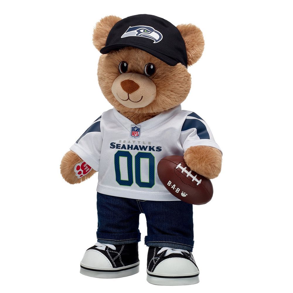 Build-A-Bear Seattle Seahawks Happy Hugs Teddy Bear Gift Set