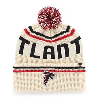 Men's '47 Natural Atlanta Falcons Quattrle Cuffed Knit Hat with Pom