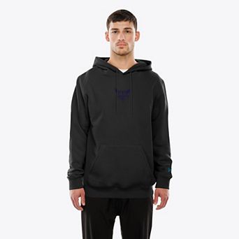Men's New Era Black Charlotte Hornets Front and Back Graphic Pullover Hoodie
