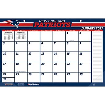 New England Patriots 17" x 11" Desk Pad Calendar