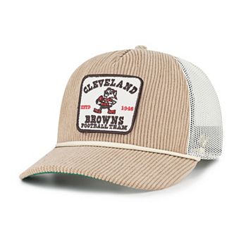 Men's '47 Khaki Cleveland Browns Throwback Cordlandia Hitch Adjustable Hat