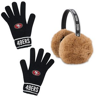 Women's WEAR by Erin Andrews Black San Francisco 49ers Ear Muff & Glove Set