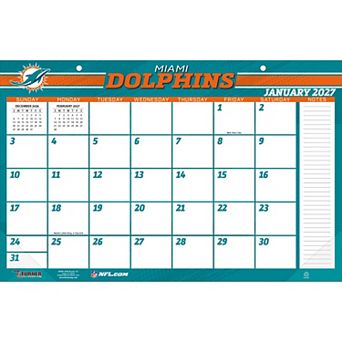 Miami Dolphins 17" x 11" Desk Pad Calendar