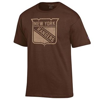 Men's Champion Brown New York Rangers Core Plus Jersey T-Shirt