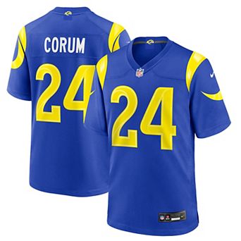 Men's Nike Blake Corum Royal Los Angeles Rams Game Jersey